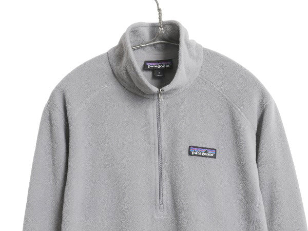 パタゴニア マイクロD ハーフジップ フリース プルオーバー レディース M / 16年製 アウトドア ロンT 長袖 Tシャツ ハイネック トップス 灰