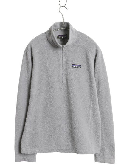 パタゴニア マイクロD ハーフジップ フリース プルオーバー レディース M / 16年製 アウトドア ロンT 長袖 Tシャツ ハイネック トップス 灰
