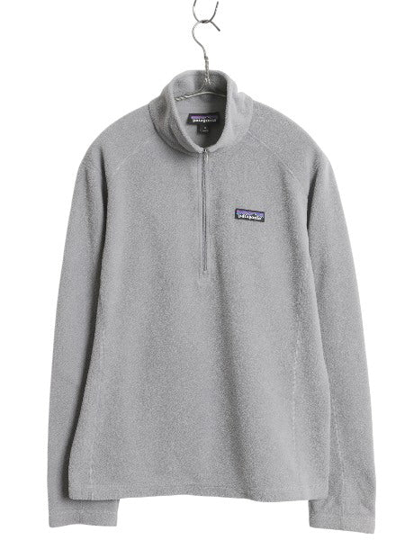 パタゴニア マイクロD ハーフジップ フリース プルオーバー レディース M / 16年製 アウトドア ロンT 長袖 Tシャツ ハイネック トップス 灰