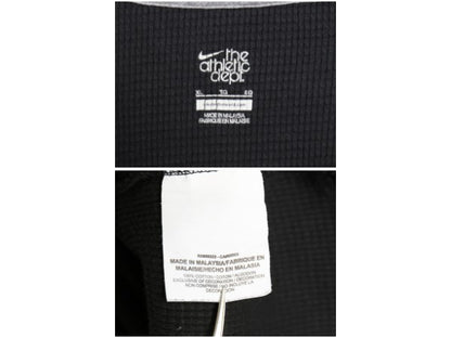 ナイキ プリント 長袖 サーマル Tシャツ メンズ XL / ロンT 前V ワッフル ヘビーウェイト コットン インナー ストレッチ 大きいサイズ 黒