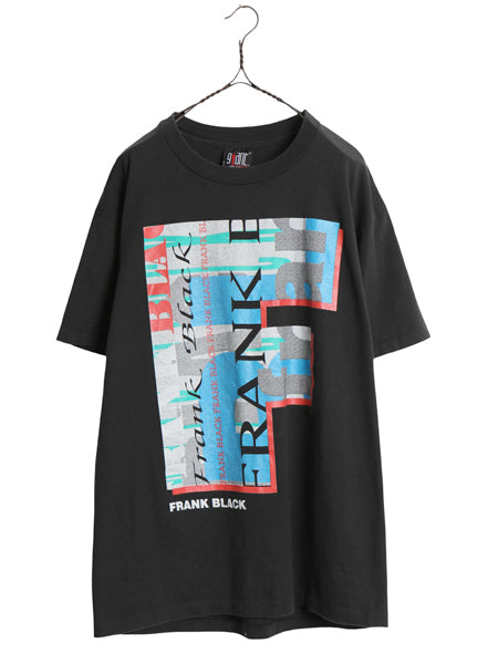 90s USA製 ★ フランクブラック イラスト プリント Tシャツ メンズ XL / オールド 当時物 ピクシーズ バンド ロック 大きいサイズ GIANT 黒