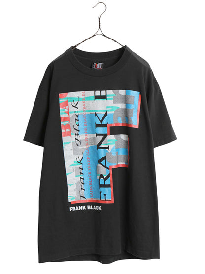 90s USA製 ★ フランクブラック イラスト プリント Tシャツ メンズ XL / オールド 当時物 ピクシーズ バンド ロック 大きいサイズ GIANT 黒