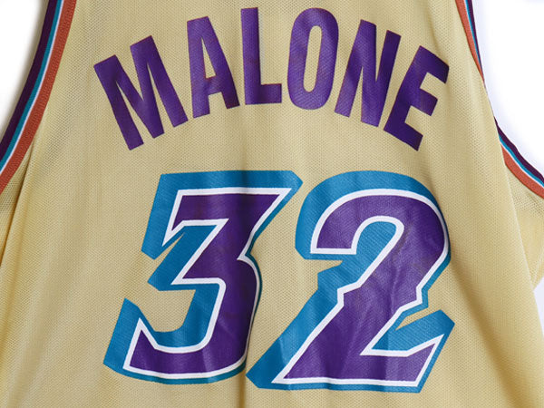 90s USA製 ユタ ジャズ メッシュ タンクトップ メンズ XXXL 程 オールド NBA オフィシャル チャンピオン ユニフォーム バスケ 大きいサイズ