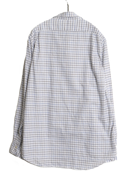 ポロ ラルフローレン チェック 長袖 シャツ メンズ L / ワイシャツ カジュアル ビジネス コットン 薄手 シンプル マルチカラー トップス 白