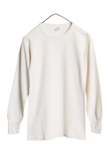 90s USA製 ジェーイーモーガン 長袖 サーマル Tシャツ M 小さめ メンズ レディース S 程/ オールド クルーネック アンダーシャツ ワッフル