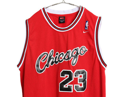 00s ブルズ メッシュ タンクトップ メンズ XL / オールド NBA オフィシャル ナイキ マイケル ジョーダン ユニフォーム 重ね着 大きいサイズ