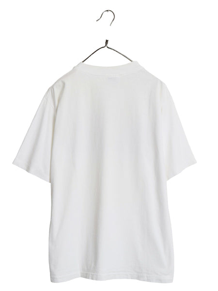 90s USA製 フラワー アート イラスト プリント Tシャツ メンズ レディース L / オールド 花 グラフィック シングルステッチ ALL SPORT 白