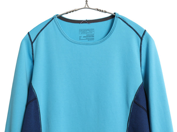 パタゴニア キャプリーン 長袖 Tシャツ レディース S 古着 15年製 アウトドア ロンT ストレッチ アンダーシャツ インナー シンプル ブルー
