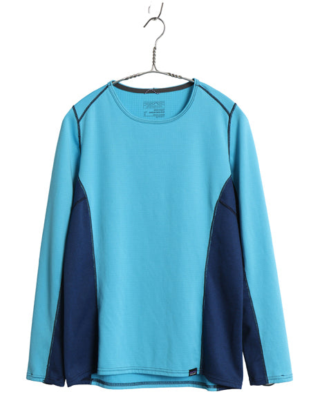 パタゴニア キャプリーン 長袖 Tシャツ レディース S 古着 15年製 アウトドア ロンT ストレッチ アンダーシャツ インナー シンプル ブルー