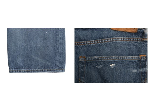 ポロ ラルフローレン デニム パンツ メンズ 34 32 / 古着 ヴィンテージ ペンキ 加工 ジーンズ ジーパン ストレート ストレッチ ヒゲ アタリ