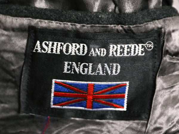 80s 90s イギリス製 Ashford & Reede チェスター コート メンズ L 程/ ヴィンテージ オールド ラム ウール フィールド ロングコート 濃灰
