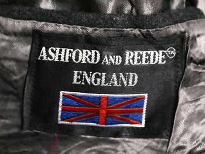 80s 90s イギリス製 Ashford & Reede チェスター コート メンズ L 程/ ヴィンテージ オールド ラム ウール フィールド ロングコート 濃灰