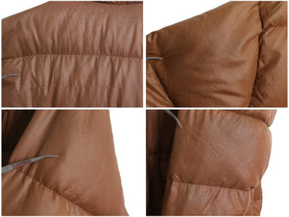 80s USA製 ノースフェイス ダウン ジャケット メンズ XL 茶タグ ヴィンテージ アウトドア フルジップ ジャンパー ハイネック 大きいサイズ