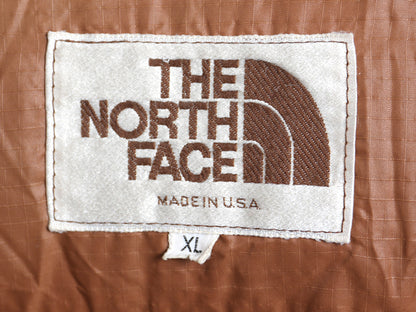 80s USA製 ノースフェイス ダウン ジャケット メンズ XL 茶タグ ヴィンテージ アウトドア フルジップ ジャンパー ハイネック 大きいサイズ