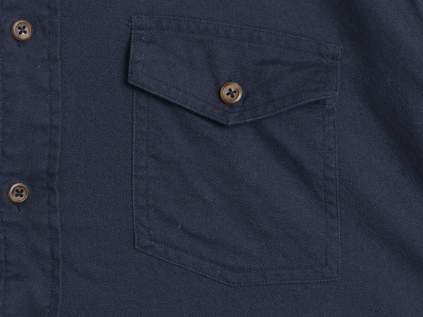ブルックスブラザーズ 長袖 ボタンダウン シャツ メンズ M 古着 長袖シャツ コットン 無地 ポケット付き シンプル ゆったり ネイビー 薄手