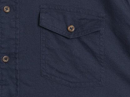 ブルックスブラザーズ 長袖 ボタンダウン シャツ メンズ M 古着 長袖シャツ コットン 無地 ポケット付き シンプル ゆったり ネイビー 薄手