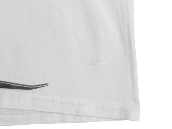 00s ナイキ スモール スウッシュ 刺繍 半袖 Tシャツ メンズ L / オールド ワンポイント ヘビーウェイト コットン カットソー シンプル 白 