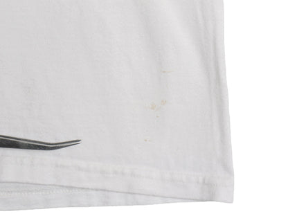 00s ナイキ スモール スウッシュ 刺繍 半袖 Tシャツ メンズ L / オールド ワンポイント ヘビーウェイト コットン カットソー シンプル 白 