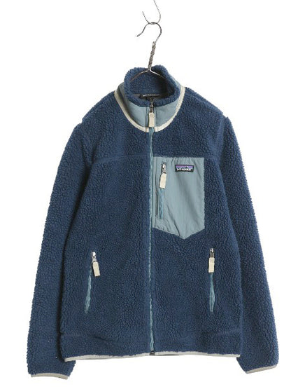 パタゴニア クラシック レトロX ジャケット レディース S / 古着 18年製 ボア パイル フリース フルジップ ハイネック ブルゾン アウトドア