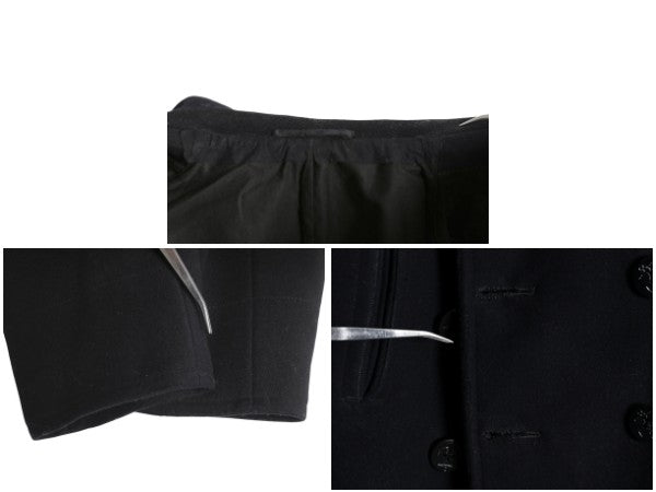 40s ★ 米軍実物 USN ネイビー 10ボタン Pコート メンズ S / 古着 ヴィンテージ ミリタリー NAVY 海軍 メルトン ウール ピーコート 無地 紺