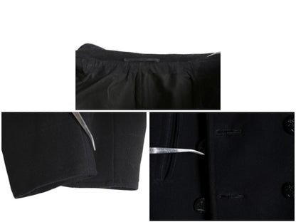 40s ★ 米軍実物 USN ネイビー 10ボタン Pコート メンズ S / 古着 ヴィンテージ ミリタリー NAVY 海軍 メルトン ウール ピーコート 無地 紺