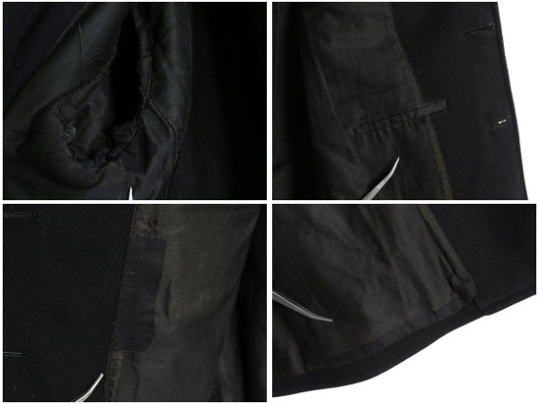 40s ★ 米軍実物 USN ネイビー 10ボタン Pコート メンズ S / 古着 ヴィンテージ ミリタリー NAVY 海軍 メルトン ウール ピーコート 無地 紺