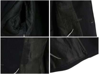 40s ★ 米軍実物 USN ネイビー 10ボタン Pコート メンズ S / 古着 ヴィンテージ ミリタリー NAVY 海軍 メルトン ウール ピーコート 無地 紺