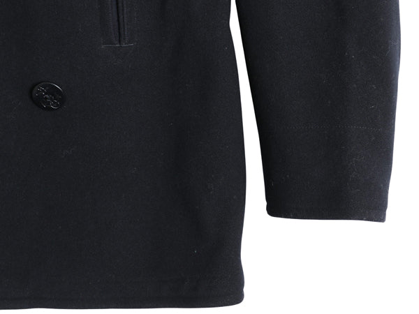 40s ★ 米軍実物 USN ネイビー 10ボタン Pコート メンズ S / 古着 ヴィンテージ ミリタリー NAVY 海軍 メルトン ウール ピーコート 無地 紺