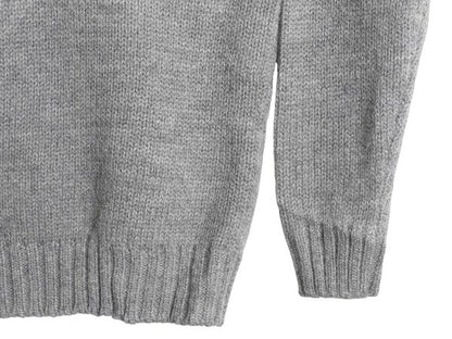 90s カルバンクライン タートルネック ウール ニット セーター レディース S / 古着 オールド 長袖ニット ハイネック 無地 シンプル グレー