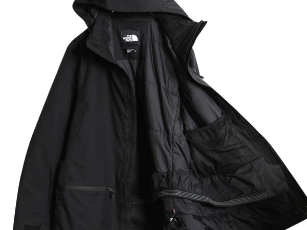 US企画 ノースフェイス DryVent 中綿 マウンテンパーカー ジャケット レディース XL メンズ L / ナイロン マンパ ブルゾン 大きいサイズ 黒