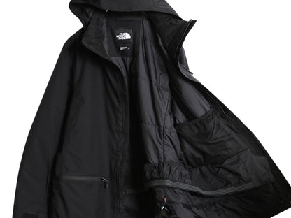US企画 ノースフェイス DryVent 中綿 マウンテンパーカー ジャケット レディース XL メンズ L / ナイロン マンパ ブルゾン 大きいサイズ 黒
