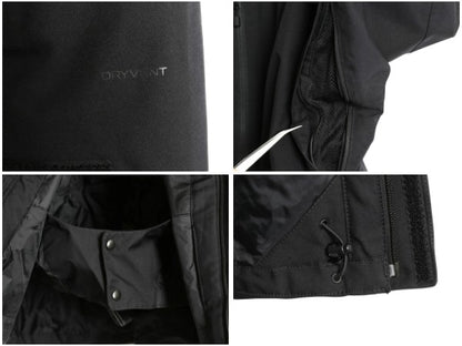 US企画 ノースフェイス DryVent 中綿 マウンテンパーカー ジャケット レディース XL メンズ L / ナイロン マンパ ブルゾン 大きいサイズ 黒