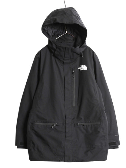 US企画 ノースフェイス DryVent 中綿 マウンテンパーカー ジャケット レディース XL メンズ L / ナイロン マンパ ブルゾン 大きいサイズ 黒