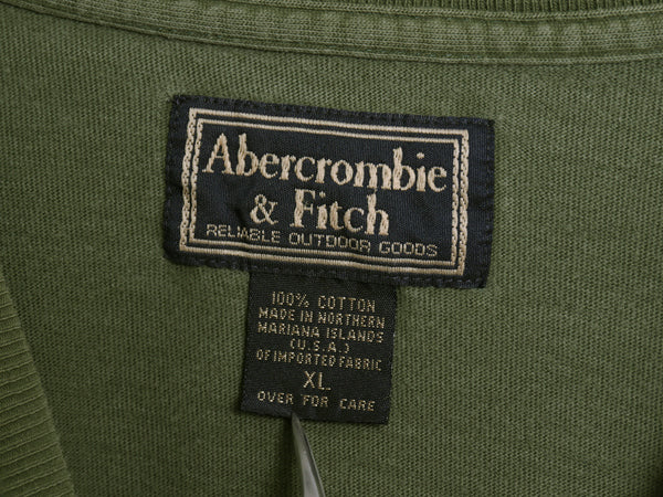 90s 00s Abercrombie&Fitch プリント 長袖 Tシャツ メンズ XL / オールド ヘビーウェイト カットソー ロングスリーブ カーキ 大きいサイズ