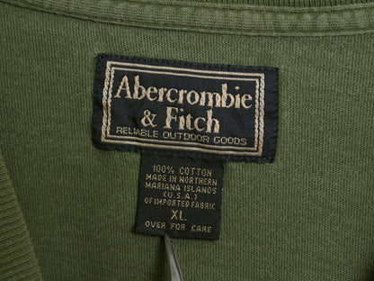 90s 00s Abercrombie&Fitch プリント 長袖 Tシャツ メンズ XL / オールド ヘビーウェイト カットソー ロングスリーブ カーキ 大きいサイズ