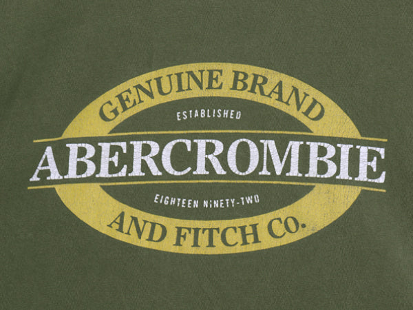90s 00s Abercrombie&Fitch プリント 長袖 Tシャツ メンズ XL / オールド ヘビーウェイト カットソー ロングスリーブ カーキ 大きいサイズ