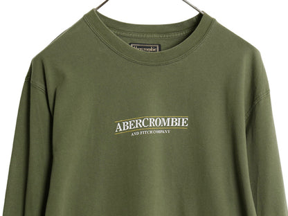 90s 00s Abercrombie&Fitch プリント 長袖 Tシャツ メンズ XL / オールド ヘビーウェイト カットソー ロングスリーブ カーキ 大きいサイズ
