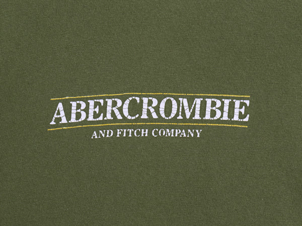 90s 00s Abercrombie&Fitch プリント 長袖 Tシャツ メンズ XL / オールド ヘビーウェイト カットソー ロングスリーブ カーキ 大きいサイズ