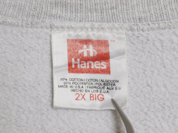 80s 90s USA製 ヘインズ 無地 スウェット メンズ レディース XXL オールド ヴィンテージ トレーナー ソリッド 裏起毛 大きいサイズ グレー