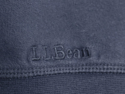 エルエルビーン ロゴ 刺繍 スウェット メンズ L 古着 アウトドア 前V トレーナー プルオーバー ヘビーウェイト 裏起毛 サガラ ワッペン 紺