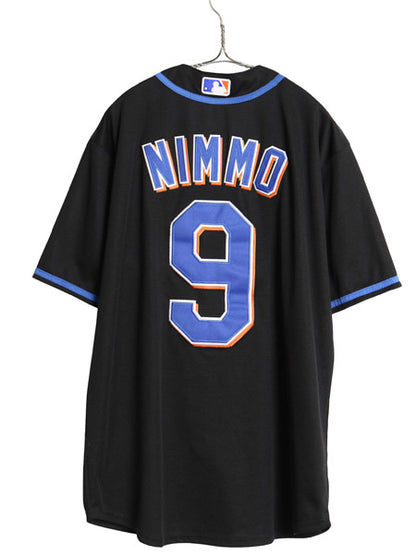 メッツ ベースボール シャツ メンズ M / MLB オフィシャル ナイキ 大リーグ ユニフォーム ゲームシャツ 野球 ジャージ スウッシュ ブラック