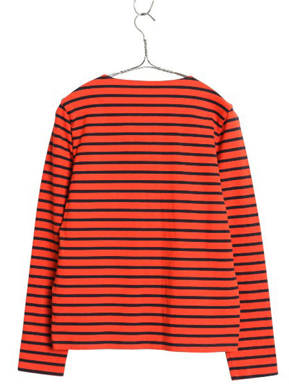 ローレン ラルフローレン ボーダー 長袖 Tシャツ レディース S / ポロ ロンT コットン ストレッチ カットソー ポケット付き ツートン ポケT