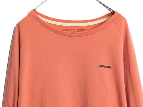 US企画 パタゴニア 両面 プリント 長袖 Tシャツ レディース XL 20年製 ロンT カットソー グラフィック アート バックプリント 大きいサイズ