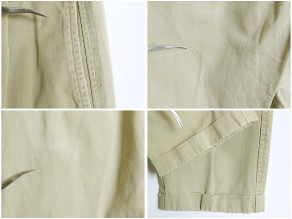90s エディーバウアー コットン チノ パンツ メンズ 実寸 34 32 / 白タグ オールド CLASSIC FIT ツータック チノパン ストレート ボトムス