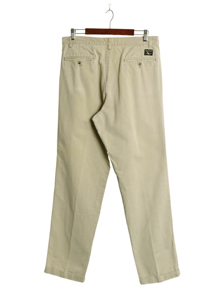 90s エディーバウアー コットン チノ パンツ メンズ 実寸 34 32 / 白タグ オールド CLASSIC FIT ツータック チノパン ストレート ボトムス