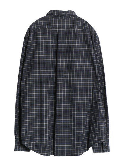 00s ラルフローレン チェック 長袖 ボタンダウン シャツ メンズ XL / オールド ポロ CLASSIC FIT コットン ワンポイント 大きいサイズ 黒