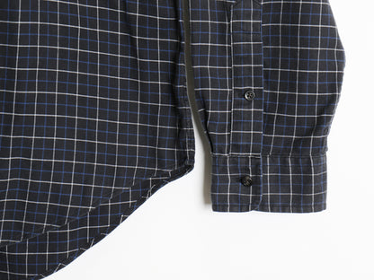 00s ラルフローレン チェック 長袖 ボタンダウン シャツ メンズ XL / オールド ポロ CLASSIC FIT コットン ワンポイント 大きいサイズ 黒