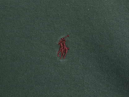 90s ポロ ラルフローレン スウェット メンズ XL / オールド クルーネック 裏起毛 トレーナー ワンポイント 大きいサイズ シンプル グリーン