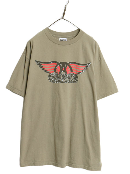 90s エアロスミス ツアー プリント Tシャツ メンズ XL / オールド 両面 イラスト グラフィック アート バンド ロック 大きいサイズ 当時物