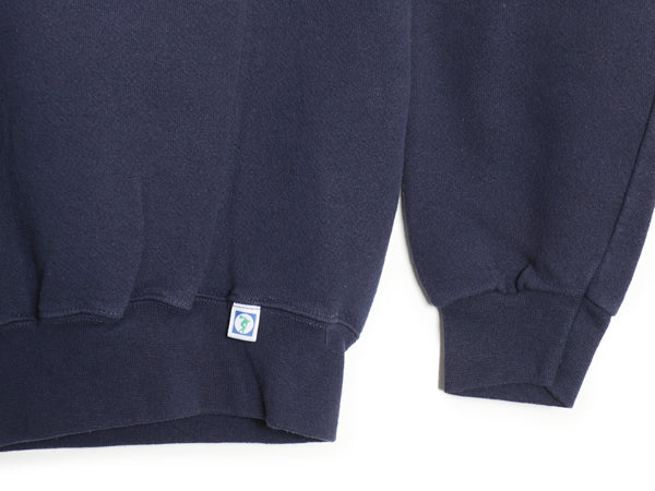 90s USA製 ディスカス 無地 スウェット キッズ XL メンズ M 程/ 古着 オールド トレーナー 裏起毛 ブランク ワンポイント 大きいサイズ 紺